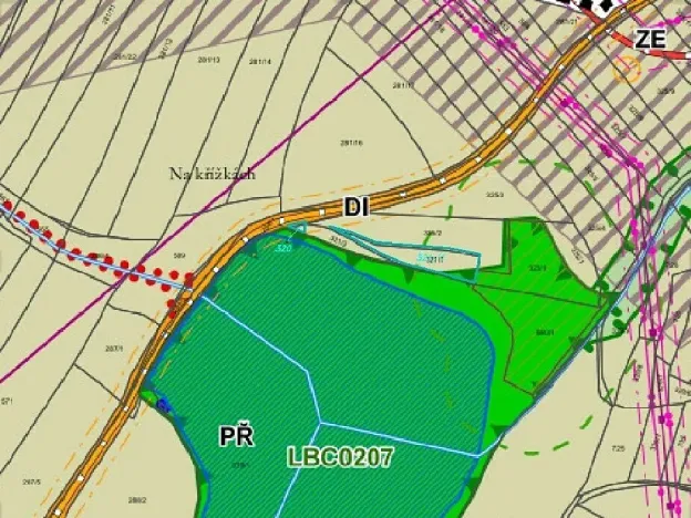 Dražba louky, Dříteň, 1815 m2