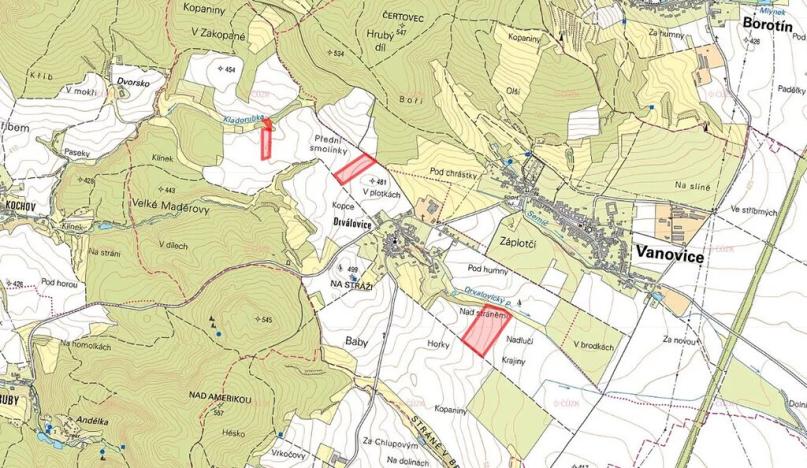 Prodej pole, Vanovice, 16538 m2