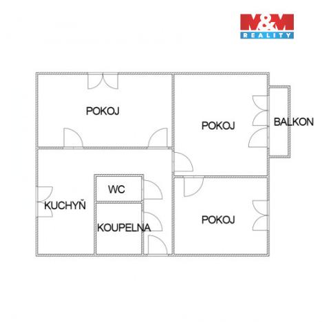 Prodej bytu 3+1, Karviná - Ráj, U Lesa, 68 m2