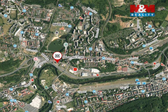 Pronájem obchodního prostoru, Karlovy Vary - Rybáře, Sokolovská, 34 m2