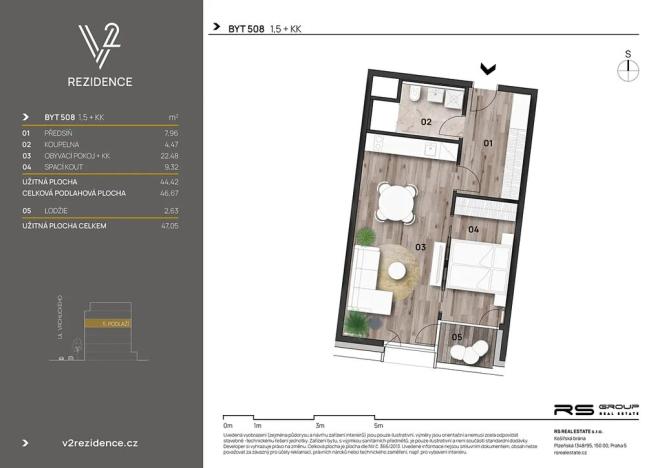 Prodej bytu 2+kk, Praha - Košíře, Hlaváčkova, 47 m2