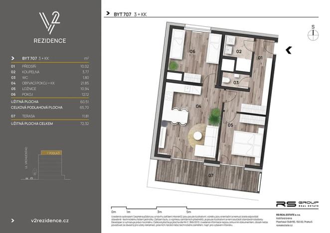 Prodej bytu 3+kk, Praha - Košíře, Hlaváčkova, 66 m2