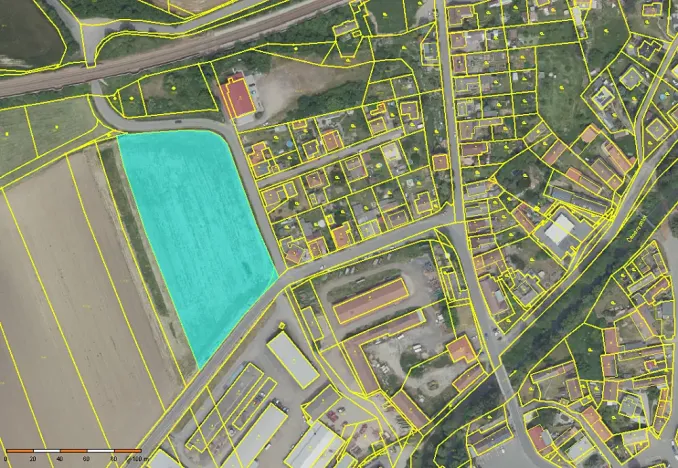 Prodej podílu komerčního pozemku, Praskolesy, 1591 m2