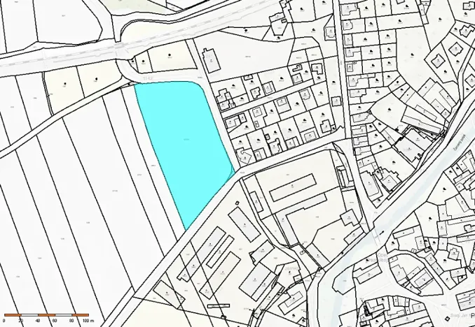 Prodej podílu komerčního pozemku, Praskolesy, 1591 m2