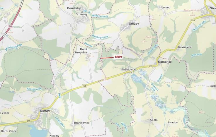 Dražba lesa, Římov, 265 m2