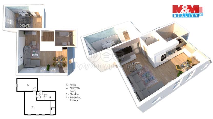 Prodej bytu 2+kk, Královec, 55 m2