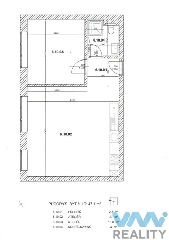 Pronájem bytu 2+kk, Ostrava, 30. dubna, 47 m2
