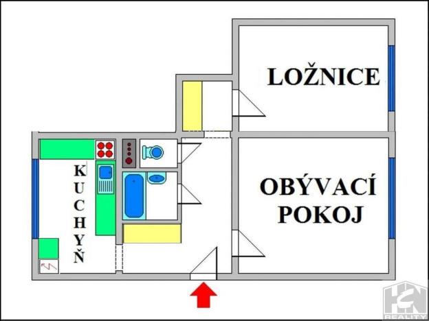 Pronájem bytu 2+1, Jablonec nad Nisou - Mšeno nad Nisou, Mšenská, 58 m2