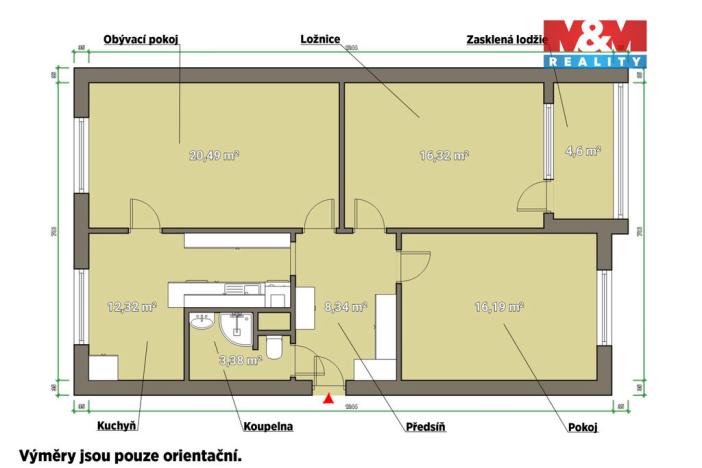 Prodej bytu 3+1, Karlovy Vary - Rybáře, Sibiřská, 84 m2