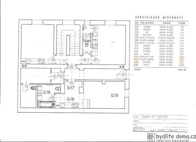 Pronájem bytu 1+kk, Tábor, Jordánská, 26 m2