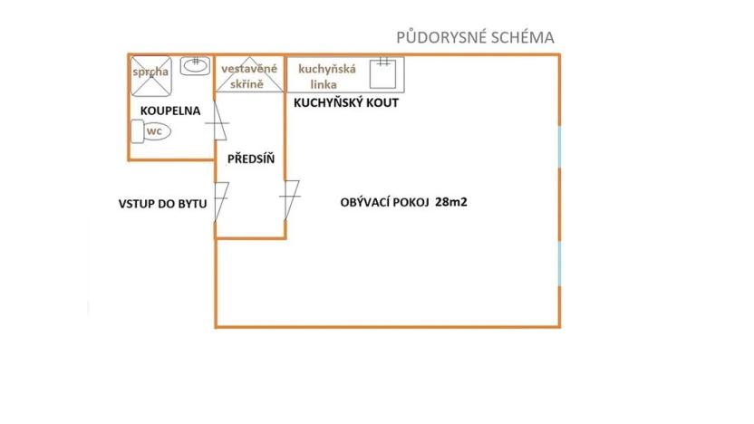 Pronájem bytu 1+kk, Brno, Lidická, 36 m2