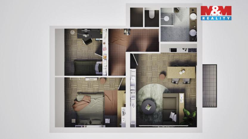 Prodej bytu 3+kk, Votice, Klášterní, 69 m2