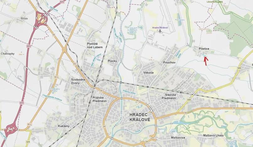 Dražba komerčního pozemku, Hradec Králové, 645 m2