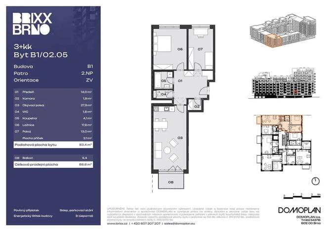 Prodej bytu 3+kk, Brno, Jihlavská, 83 m2