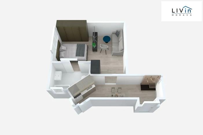 Pronájem bytu 1+1, Olomouc, Starodružiníků, 28 m2