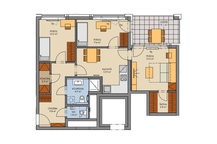 Prodej bytu 3+1, Praha, Bessemerova, 74 m2