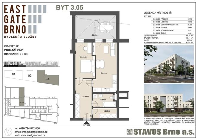 Prodej bytu 2+kk, Brno, 56 m2