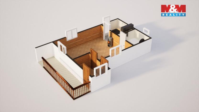 Prodej chaty, Velké Chvojno - Žďár, 45 m2