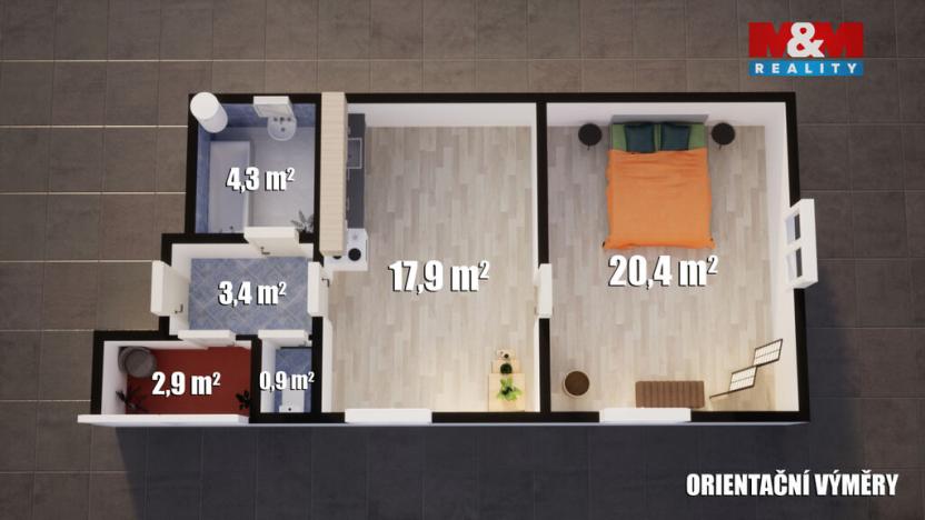 Prodej bytu 2+kk, Ústí nad Labem - Klíše, Na Popluží, 166 m2