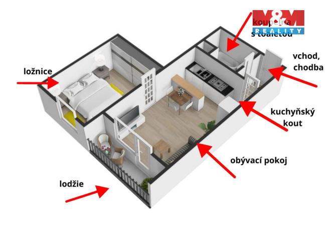 Pronájem bytu 2+kk, Světlá nad Sázavou, Na Sídlišti, 35 m2