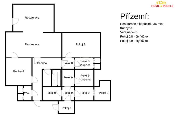 Prodej restaurace, Nové Hamry, 350 m2