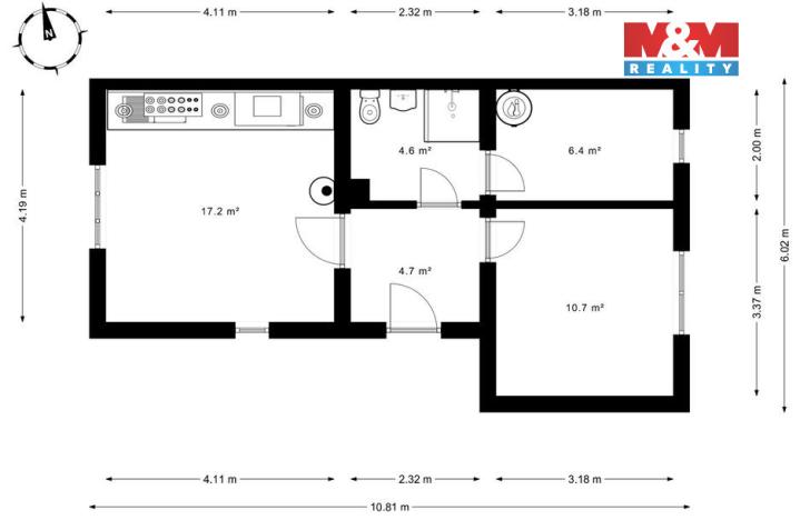 Prodej rodinného domu, Nový Bydžov - Vysočany, 43 m2