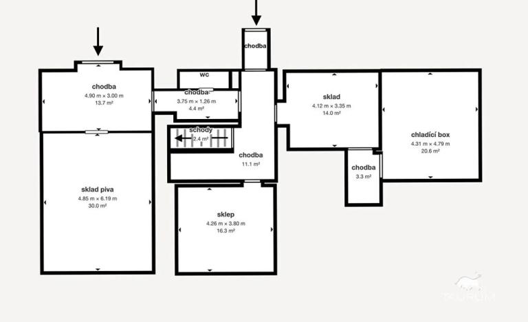 Prodej kanceláře, Rokycany, Sokolská, 413 m2
