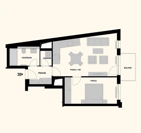 Prodej bytu 2+kk, Praha - Nusle, Maroldova, 57 m2