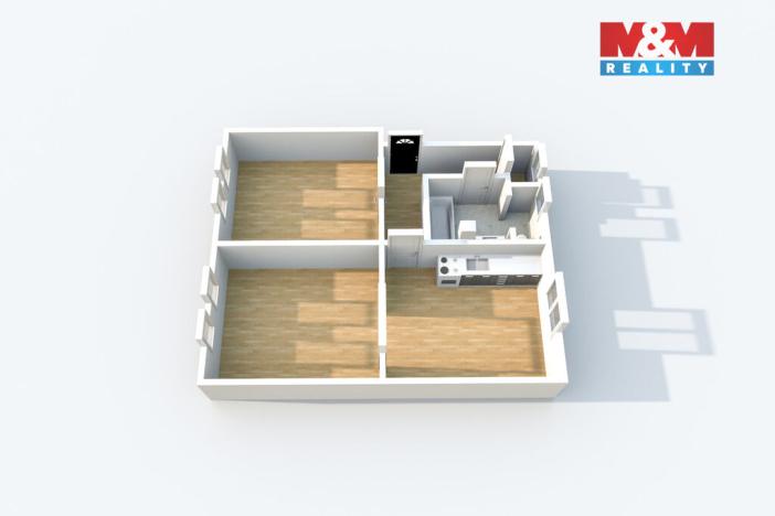 Pronájem bytu 2+1, Ústí nad Labem - Neštěmice, Železná, 48 m2