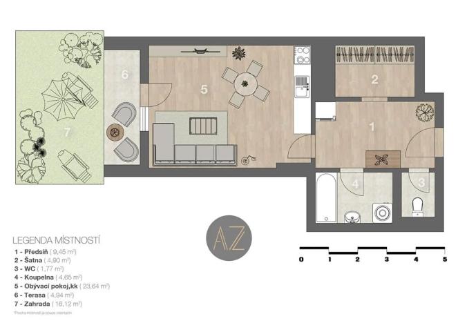 Prodej bytu 1+kk, Holubice, Lesní, 41 m2