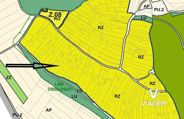 Prodej zahrady, Ostopovice, 526 m2