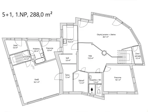 Prodej rodinného domu, Olomouc, Einsteinova, 288 m2