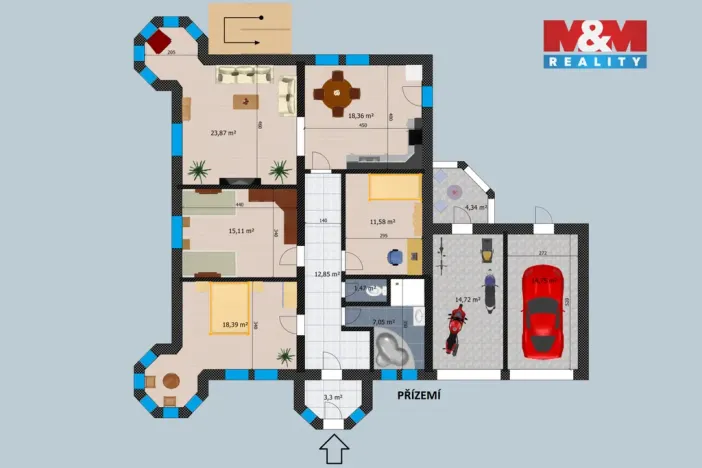 Prodej rodinného domu, Praha - Horní Počernice, Dobrošovská, 295 m2