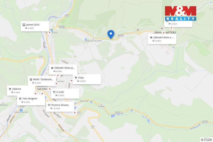 Prodej pozemku pro bydlení, Jamné nad Orlicí, 1139 m2