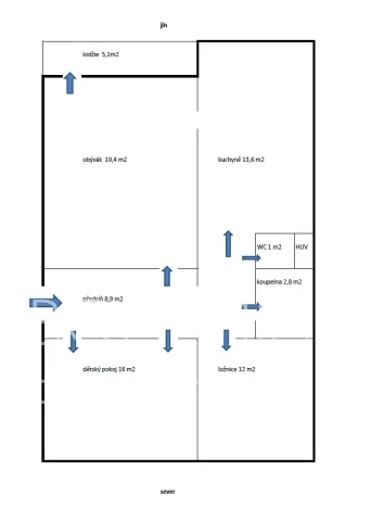 Prodej bytu 3+1, Cvikov, Vančurova, 74 m2