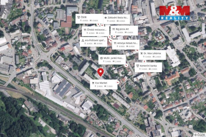 Pronájem bytu 1+1, Ústí nad Orlicí, Jilemnického, 34 m2