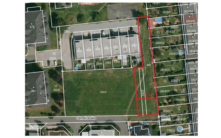 Prodej pozemku pro bydlení, Prostějov, Gen. Kraváka, 905 m2