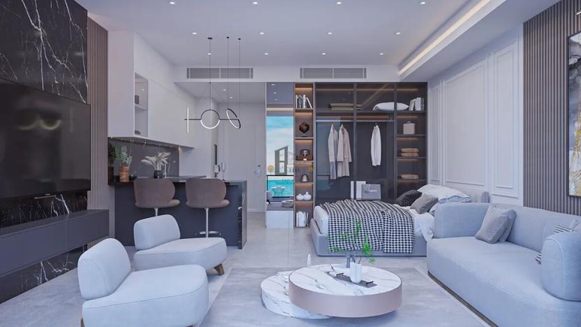 Prodej bytu 1+kk, Trikomo, Kypr, 47 m2