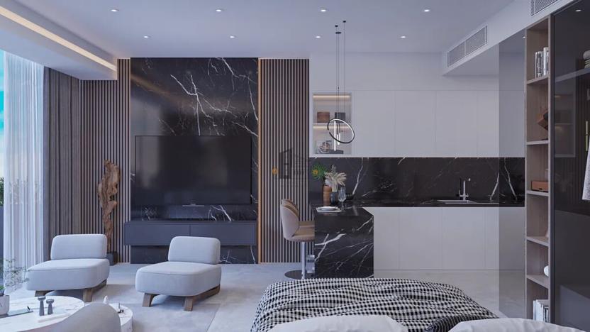 Prodej bytu 1+kk, Trikomo, Kypr, 47 m2