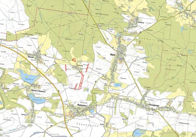 Prodej podílu pole, Býšť, 43069 m2