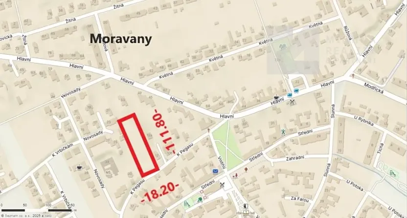 Prodej pozemku pro bydlení, Moravany, K Pegasu, 2036 m2