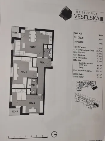Prodej bytu 3+kk, Praha - Letňany, Miroslava Hajna, 92 m2