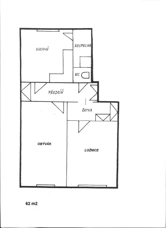 Pronájem bytu 2+1, Praha - Žižkov, Hartigova, 62 m2