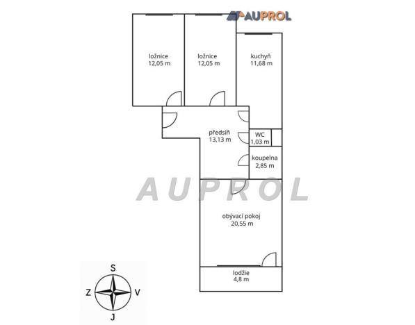 Prodej bytu 3+1, Praha - Modřany, Vitošská, 80 m2