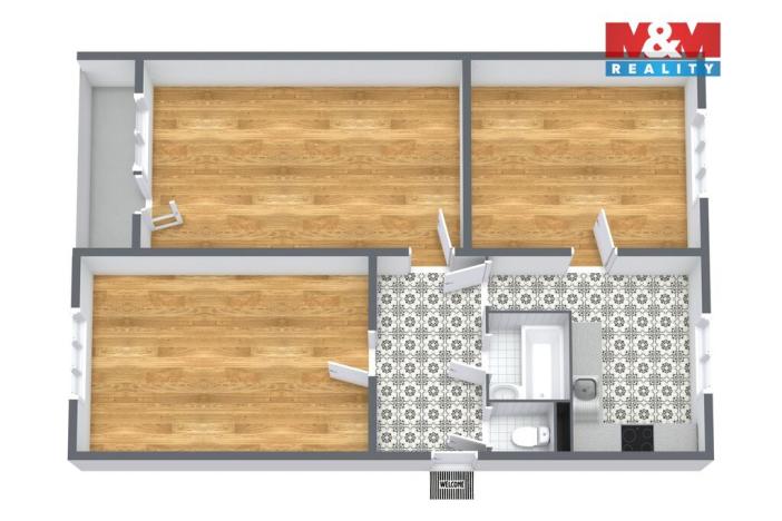 Prodej bytu 3+1, Hroznětín, Sídliště, 73 m2