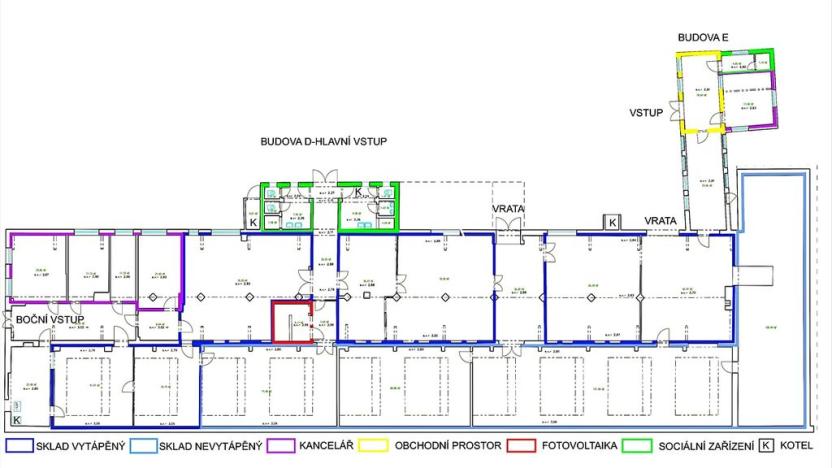Prodej skladu, Brno, Kaštanová, 1806 m2