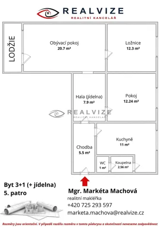 Prodej bytu 3+1, Tábor, Helsinská, 73 m2