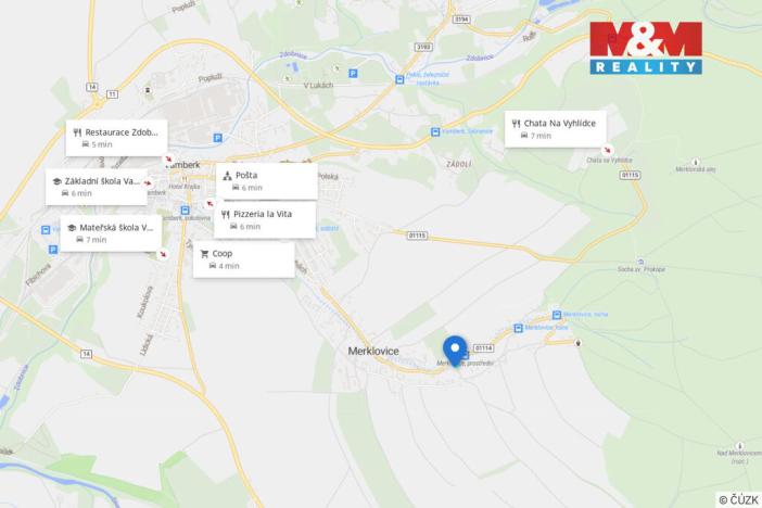 Prodej pozemku pro bydlení, Vamberk - Merklovice, 1133 m2