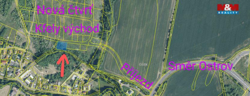 Prodej pozemku pro bydlení, Ostrov - Kfely, 1179 m2