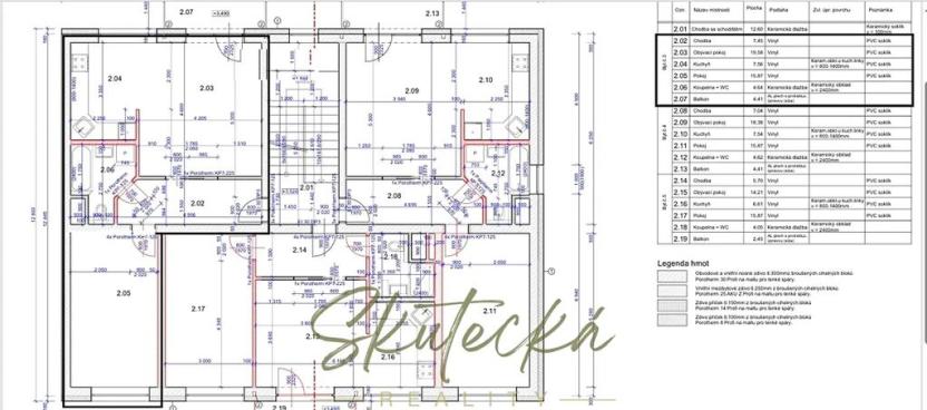 Pronájem bytu 2+kk, Hodonín, 62 m2